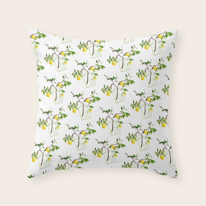 Lemon Tree Throw Pillow Gallery Image 1