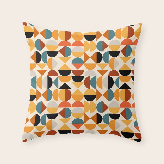 Geo Retro - Mid Century Mix Throw Pillow Gallery Image 6