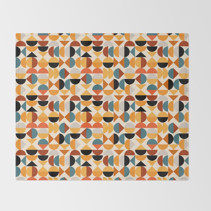 Geo Retro - Mid Century Mix Throw Blanket Gallery Image 2