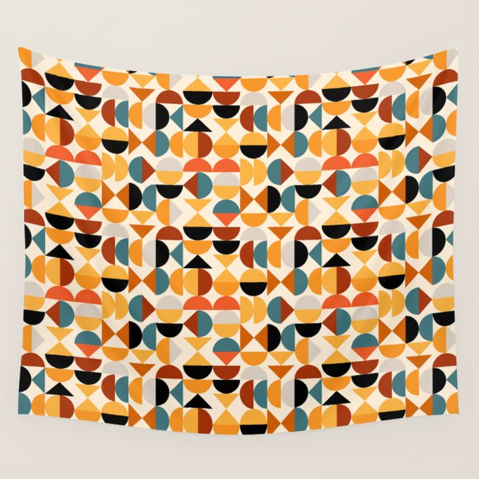 Geo Retro - Mid Century Mix Wall Tapestry Gallery Image 4