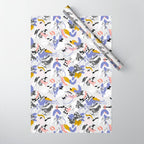 Abstract brush strokes splashes Wrapping Paper Gallery Image 1
