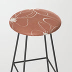 Little Flower Outline on Clay 02 Stool Gallery Image 2