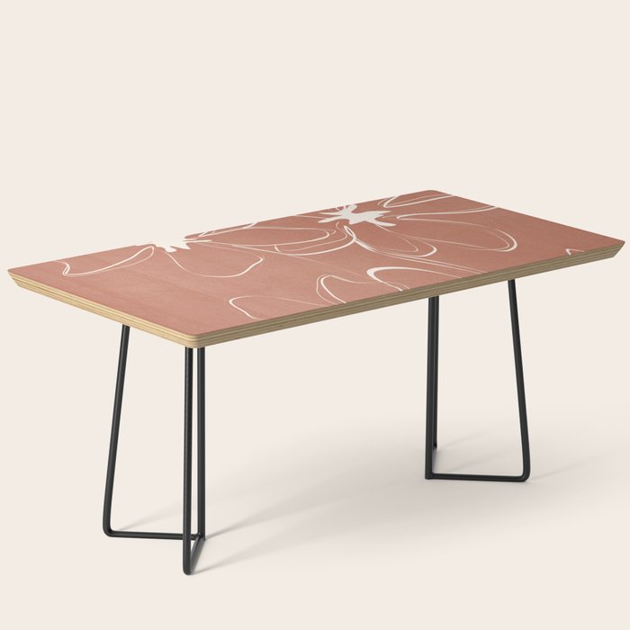 Little Flower Outline on Clay 02 Coffee Table Gallery Image 1