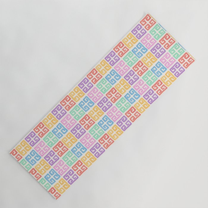 Colorful Greek Style Pattern Yoga Mat Gallery Image 1