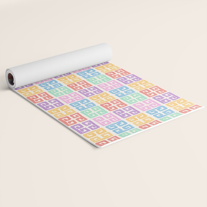 Colorful Greek Style Pattern Yoga Mat Gallery Image 2