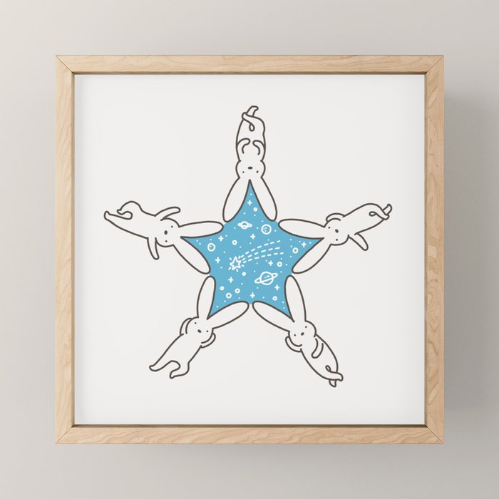 Rabbit Star Mini Art Print Gallery Image 1