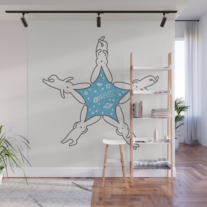 Rabbit Star Wall Mural Gallery Image 1