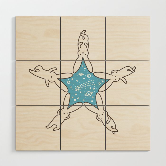 Rabbit Star Wood Wall Art Gallery Image 1