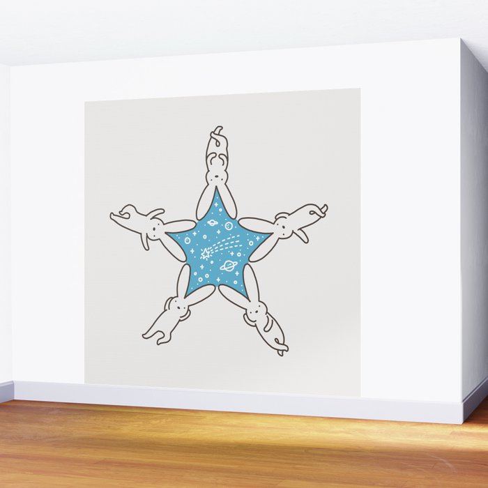 Rabbit Star Wall Mural Gallery Image 2