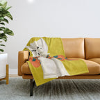 Cat with incredebly oversized humongous bowtie Throw Blanket Gallery Image 1