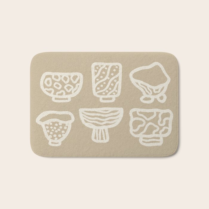 Ceramic Bowls Bath Mat Gallery Image 1