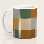 Bold Earthy Checks Pattern - Large VI Coffee Mug Gallery Image 3