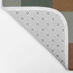 Bold Earthy Checks Pattern - Large VI Bath Mat Gallery Image 2