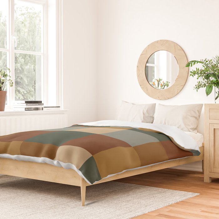Bold Earthy Checks Pattern - Large VI Duvet Cover Gallery Image 2