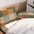 Bold Earthy Checks Pattern - Large VI Pillow Sham Gallery Image 2