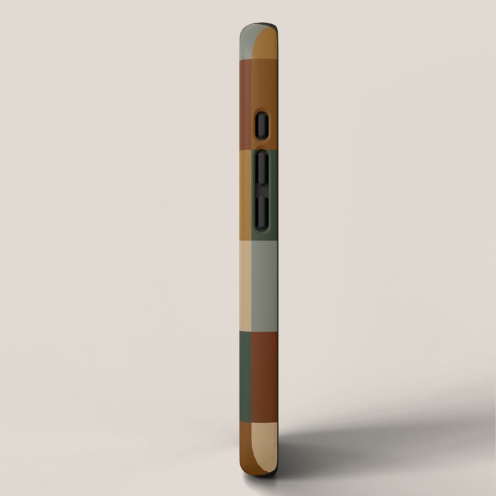 Bold Earthy Checks Pattern - Large VI iPhone Case Gallery Image 2