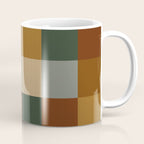 Bold Earthy Checks Pattern - Large VI Coffee Mug Gallery Image 1