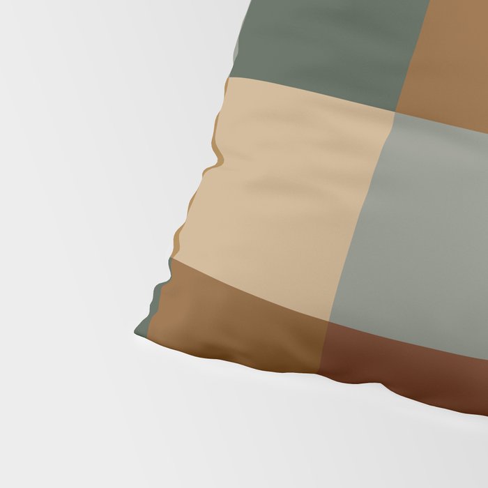 Bold Earthy Checks Pattern - Large VI Pillow Sham Gallery Image 4