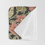 William Morris floral design  Throw Blanket Gallery Image 3