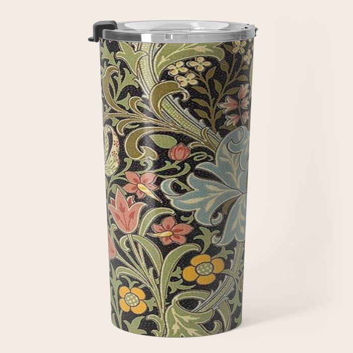 William Morris floral design  Travel Mug Gallery Image 3