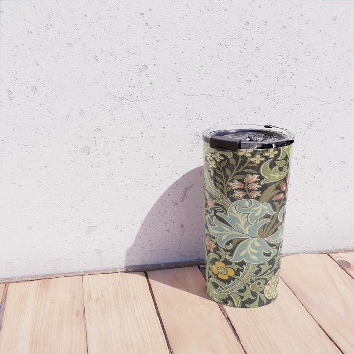 William Morris floral design  Travel Mug Gallery Image 4