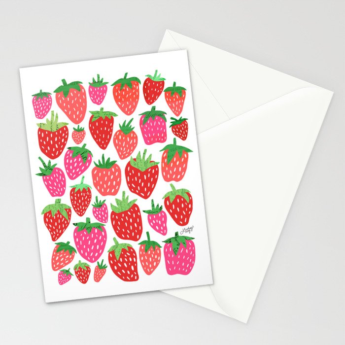 Strawberries Stationery Card Gallery Image 2
