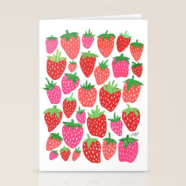 Strawberries Stationery Card Gallery Image 1