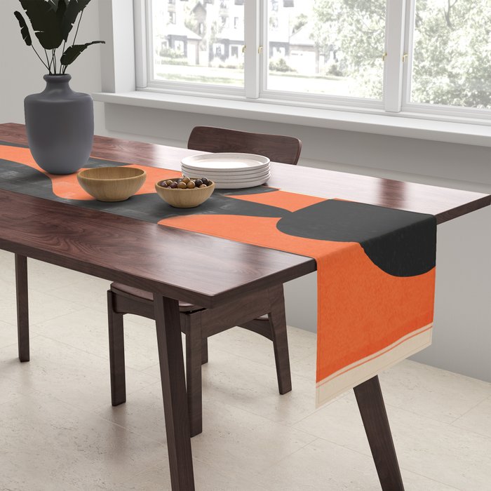 Modern Abstract Art Motion 2 Table Runner Gallery Image 2