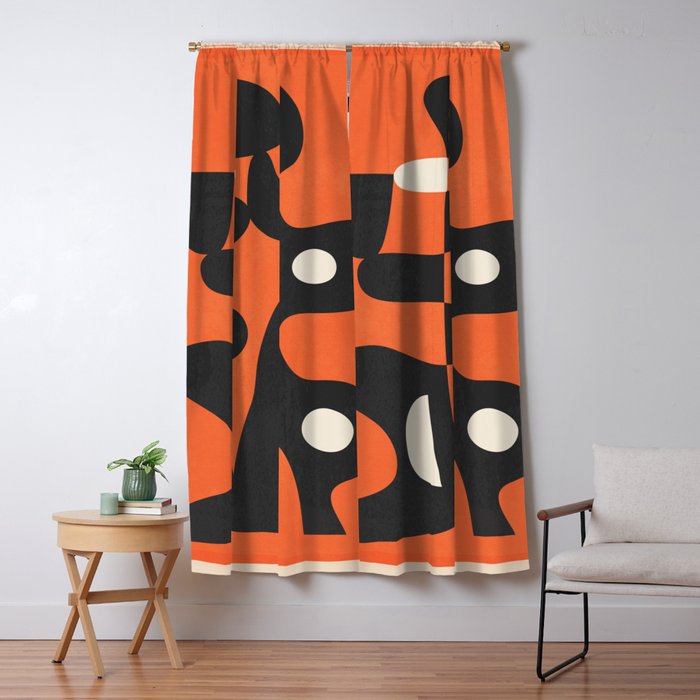 Modern Abstract Art Motion 2 Window Curtain Gallery Image 1