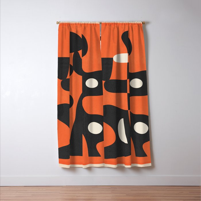 Modern Abstract Art Motion 2 Window Curtain Gallery Image 3