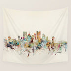 pittsburgh pennsylvania skyline Wall Tapestry Gallery Image 4