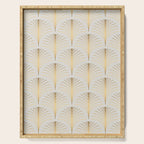 Golden Fan Leaf Art Deco Serving Tray Gallery Image 1
