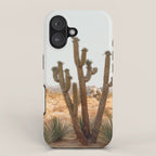 Sunset Cactus - Neutral Desert Wall Art iPhone Case Gallery Image 1