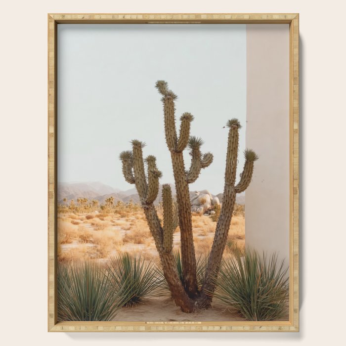 Sunset Cactus - Neutral Desert Wall Art Serving Tray Gallery Image 1
