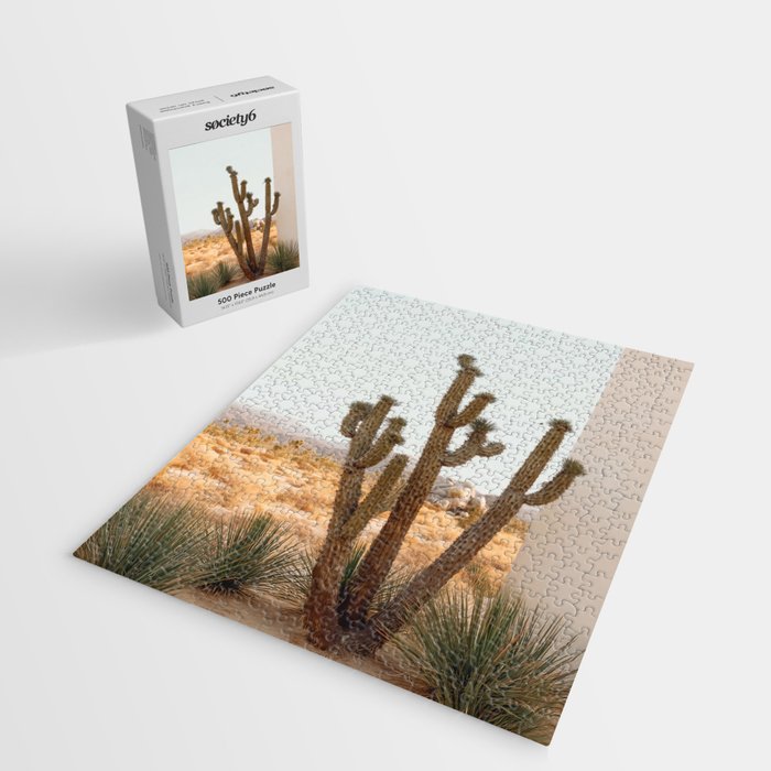 Sunset Cactus - Neutral Desert Wall Art Jigsaw Puzzle Gallery Image 2