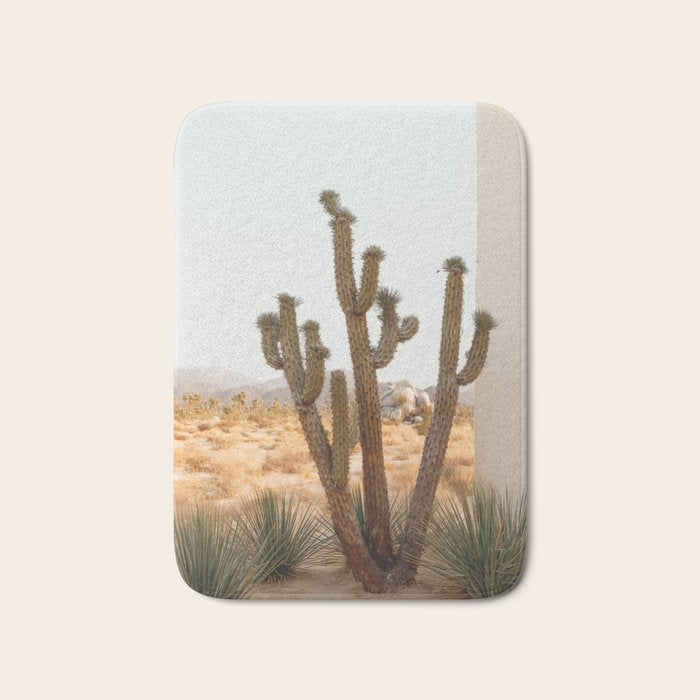 Sunset Cactus - Neutral Desert Wall Art Bath Mat Gallery Image 1