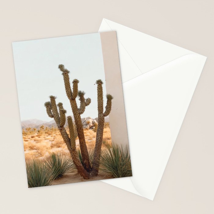 Sunset Cactus - Neutral Desert Wall Art Stationery Card Gallery Image 2
