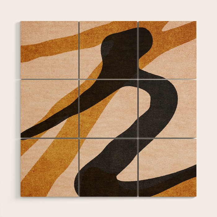 ABSTRACT ALPHABET / Script R Wood Wall Art Gallery Image 1