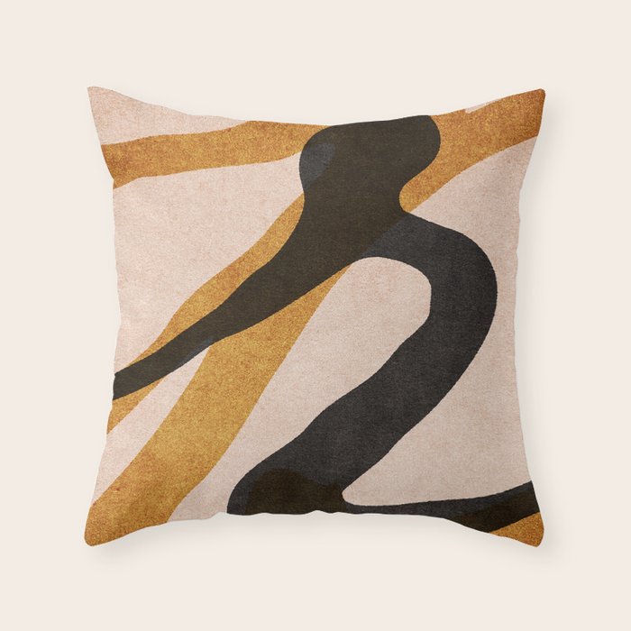 ABSTRACT ALPHABET / Script R Throw Pillow Gallery Image 6