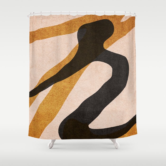 ABSTRACT ALPHABET / Script R Shower Curtain Gallery Image 1