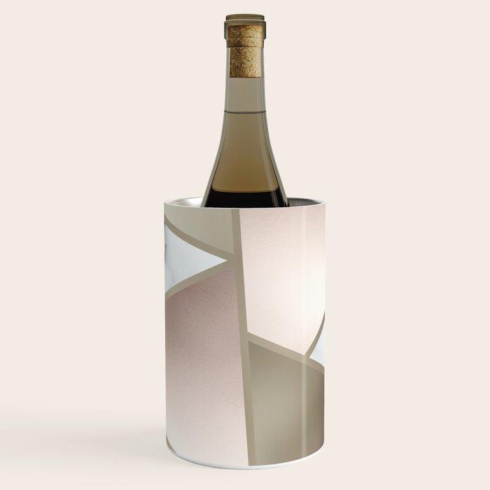 Geometric Art, Rose Gold, Blush Pink, Marble Prints Wine Chiller Gallery Image 3