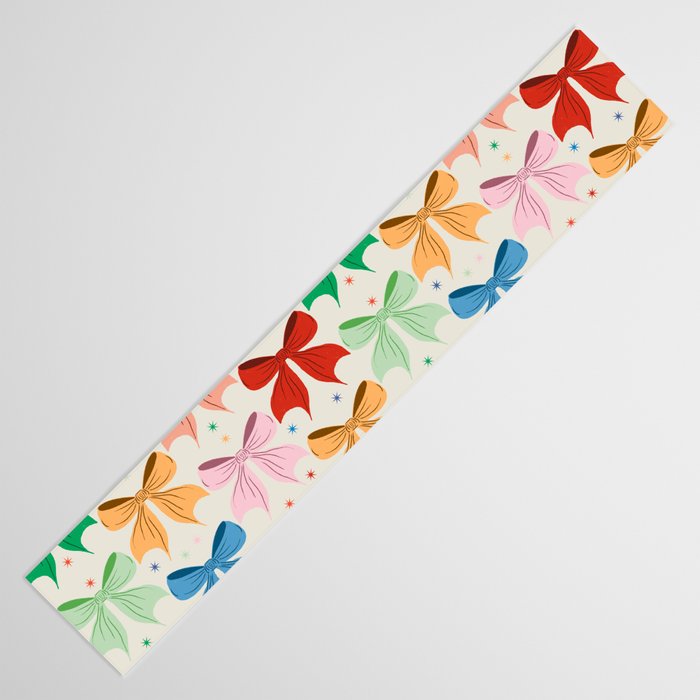Charming Bow Pattern: A Colorful and Whimsical Design Table Runner Gallery Image 3