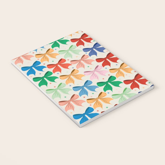 Charming Bow Pattern: A Colorful and Whimsical Design Notebook Gallery Image 3