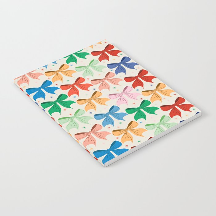 Charming Bow Pattern: A Colorful and Whimsical Design Notebook Gallery Image 2
