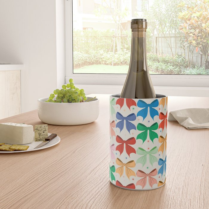 Charming Bow Pattern: A Colorful and Whimsical Design Wine Chiller Gallery Image 4