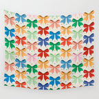 Charming Bow Pattern: A Colorful and Whimsical Design Wall Tapestry Gallery Image 4