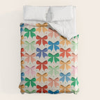 Charming Bow Pattern: A Colorful and Whimsical Design Duvet Cover Gallery Image 6