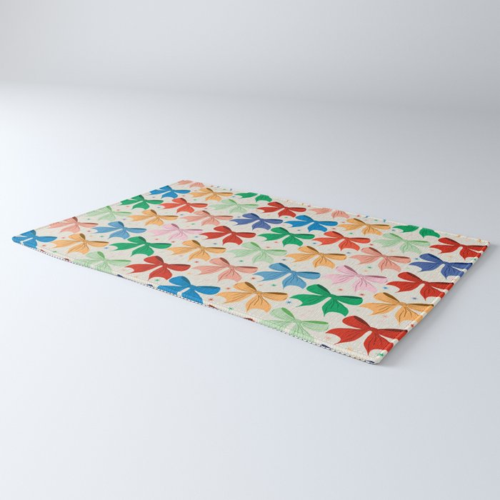 Charming Bow Pattern: A Colorful and Whimsical Design Rug Gallery Image 3