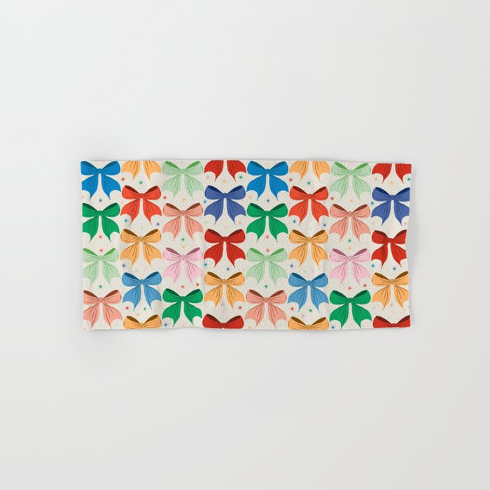 Charming Bow Pattern: A Colorful and Whimsical Design Bath Towel Gallery Image 1