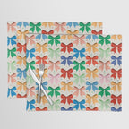 Charming Bow Pattern: A Colorful and Whimsical Design Placemat Gallery Image 1